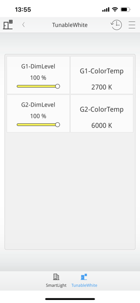 KNX視覚化サーバーComfortClickからDALI Device Type8の調色の器具を操作する方法