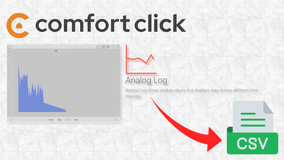 ComfortClickでAnalog logのデータをCSVで取得する方法